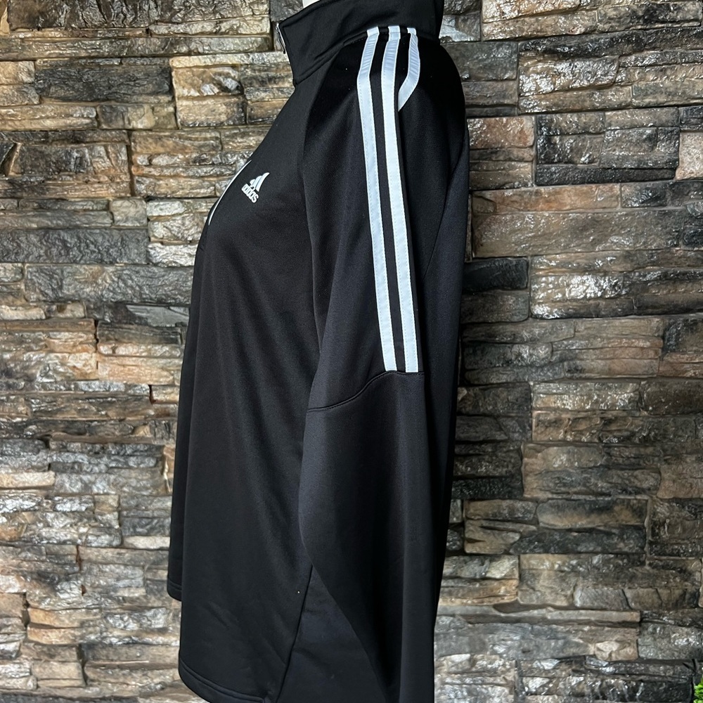 Adidas Men's Black Half-Zip Performance Jacket - Picture 4 of 10